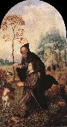 GOSSAERT, Jan (Mabuse) St Anthony with a Donor dfg oil painting